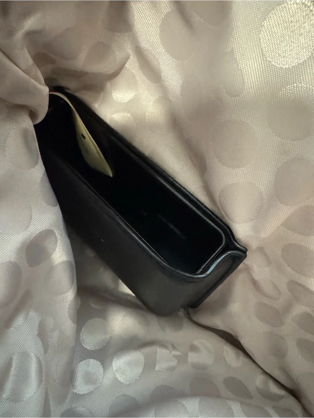 Kate Spade Black & Cream Striped Leather Wristlet Clutch Bag